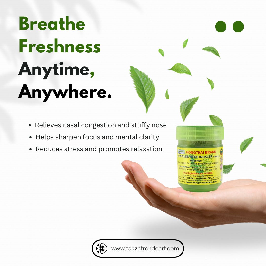 Hong Thai Traditional Thai Herbal Inhalant (Pack of 3).